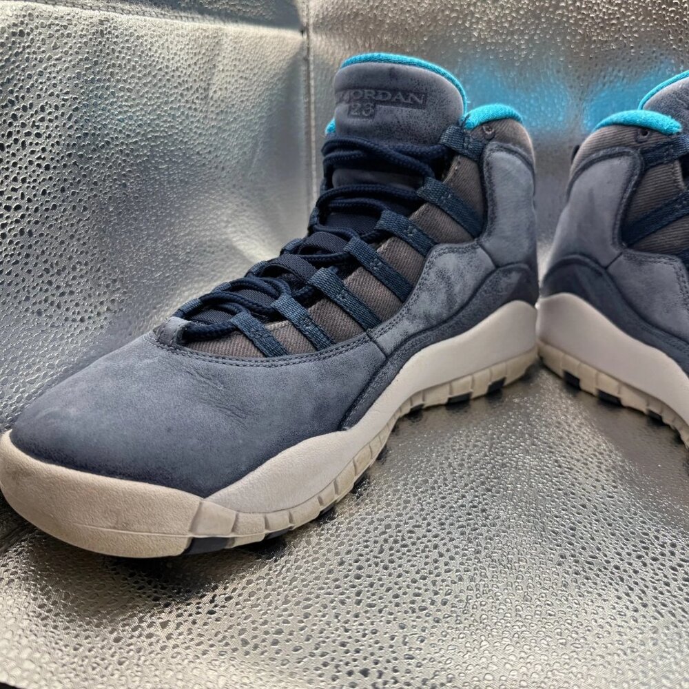Size 11 Nike Air Jordan 10 Retro Los Angeles Mid Mens Blue Sneakers 310805-404 - Picture 4 of 12